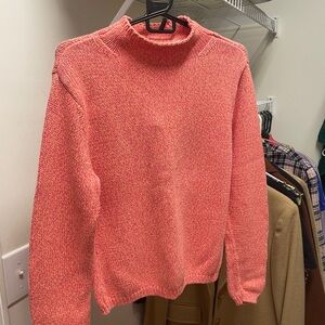 Pink Cowl Neck Sweater with Plush Texture
